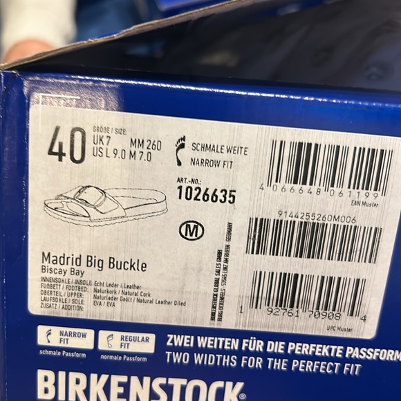Birkenstock- Madrid Big Buckle, Biscay Bay, 9 women color is brighter in person - Picture 6 of 6